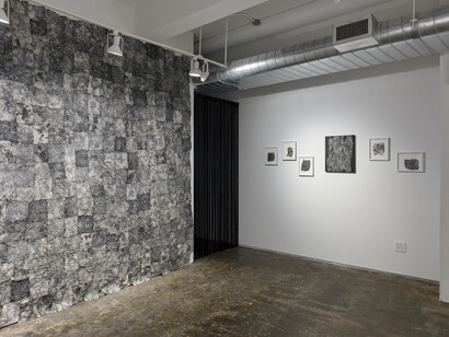 Exhibition view, Xinyi Liu, Scab, 2024, A.I.R. Gallery, Brooklyn, NY. Photography by Matthew Sherman. Courtesy of A.I.R. Gallery