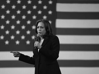 Kamala Harris speaking with attendees at the National Forum on Wages and Working People 