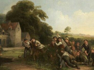 La célèbre Rugby School située à Rugby, dans le Warwickshire, en Angleterre  (détaille)