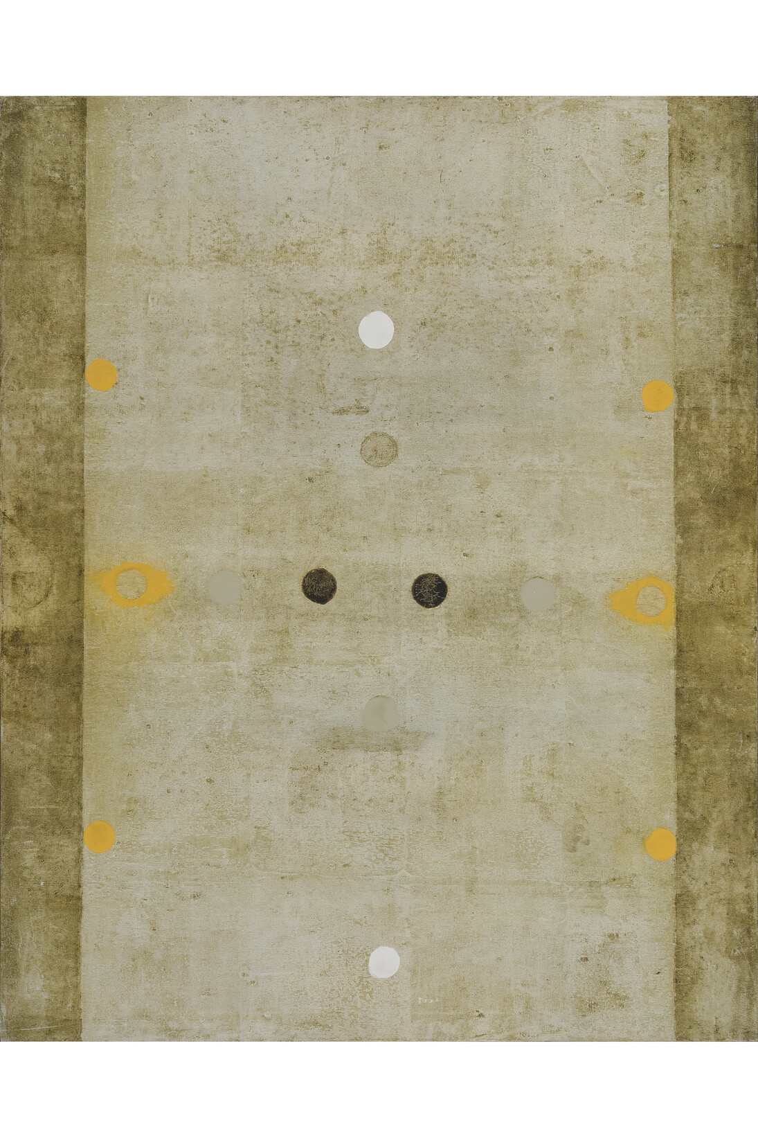 V. S. Gaitonde, Untitled, 1971, Oil on canvas, 49 3/8 x 39 1/2 inches (125.5 x 100.5 cm), Collection of Kiran Nadar, New Delhi. Photo: Anil Rane, 2014 © Solomon R. Guggenheim Foundation, New York
