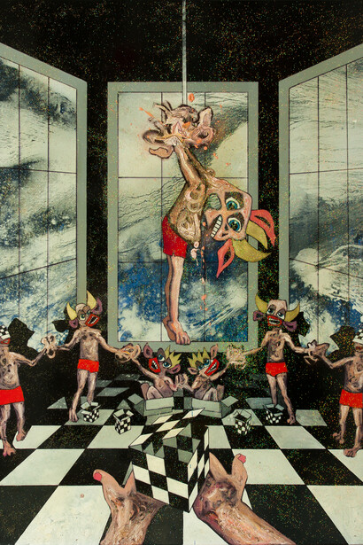Tom de Freston, Ritual, 2014, oil on canvas, 200 x 170 cm