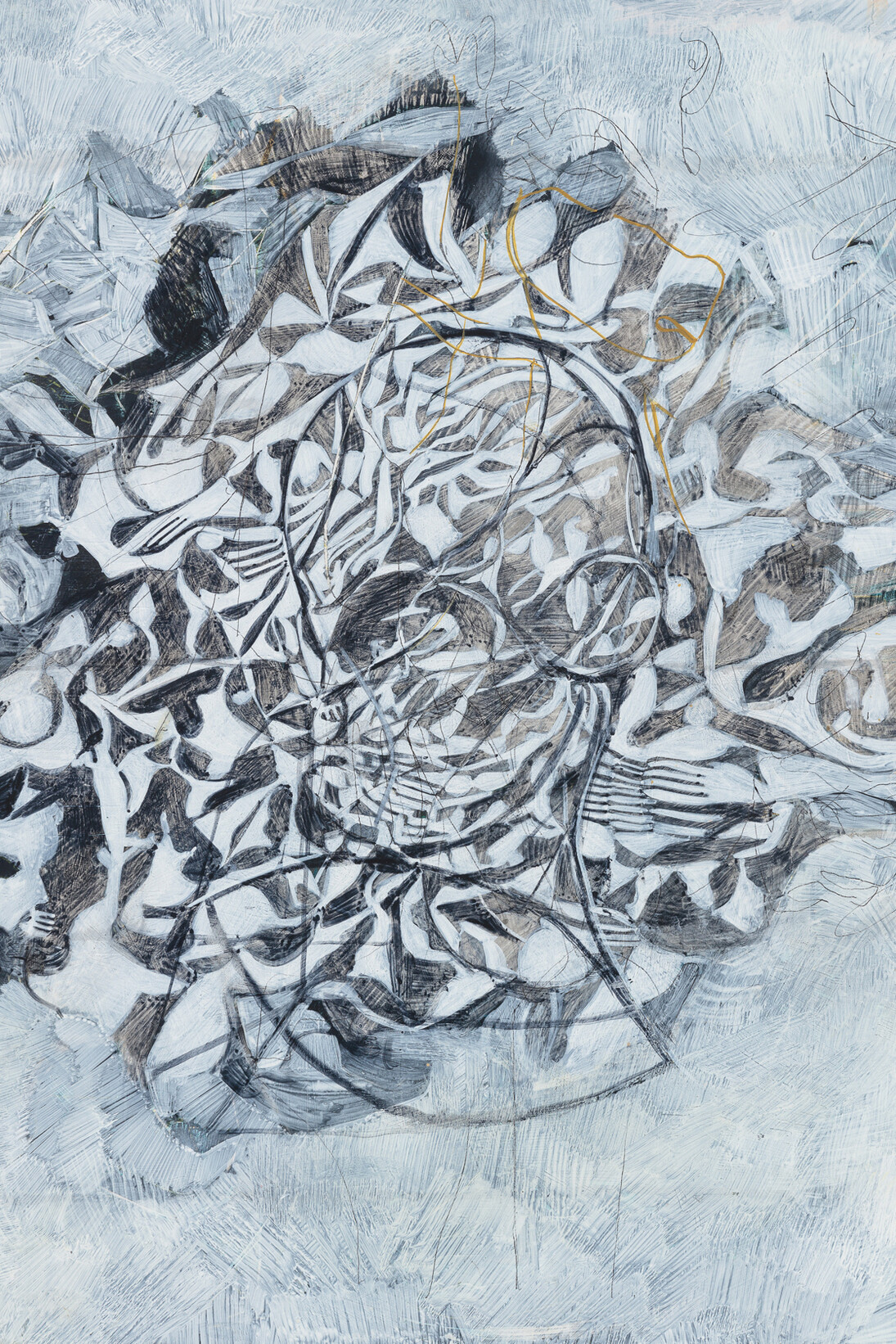 Nicholas Byrne, The cave, 2015, oil on gessoed panel with artists frame, 50 x 40 x 2 cm, 19 3/4 x 15 3/4 x 3/4 ins, courtesy of Vilma Gold, London