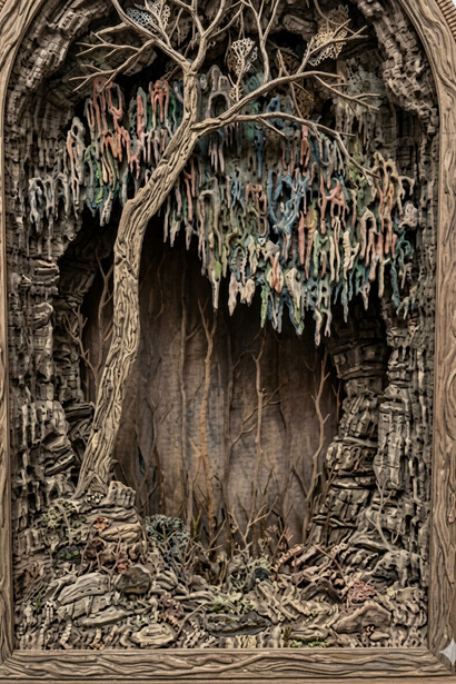 Forêt imaginaire et stalactites de carton. La magie du détail d'Eva Jospin transforme une matière brute en une architecture organique impressionnante