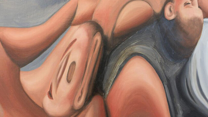 David Klamen, detail of Mother and Child Remix, 2013 / oil on canvas / 70.5 x 77.5 inches