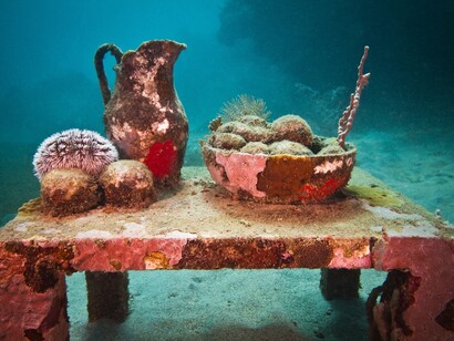 Jason deCaires. Bodegón marino