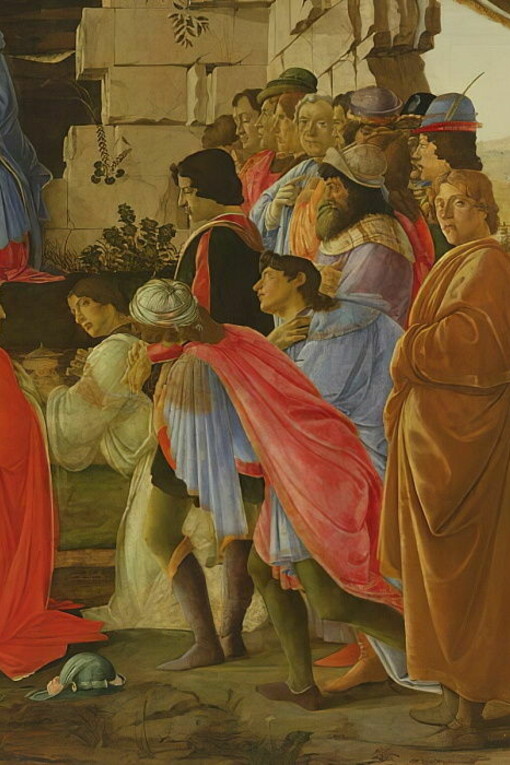 L'Adorazione dei Magi, particolare con al centro Gaspare del Lama