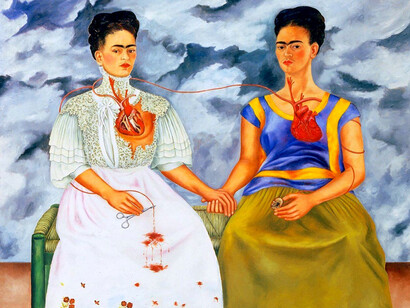 Frida Kahlo; Las dos Fridas, 1939 (detalle)