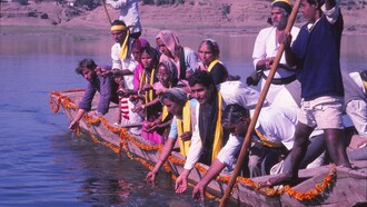 Narmada River, sacred to Hindus and other communities, has been dammed in four locations @ Ashish Kothari
