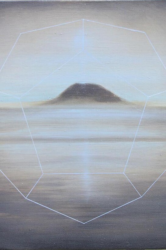 Edouard Wolton, Mirage/dodécaèdre/élément ether (detail), 2012, acrylic and oil on canvas, 60 x 40 cm, Courtesy Galerie Les filles du calvaire