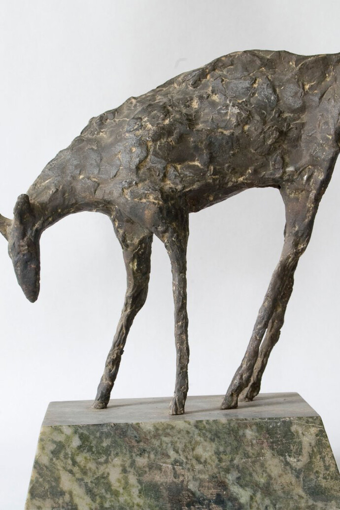 Gerda Frömel, Deer Crossing Bay, 1963, bronze on marble, Private Collection