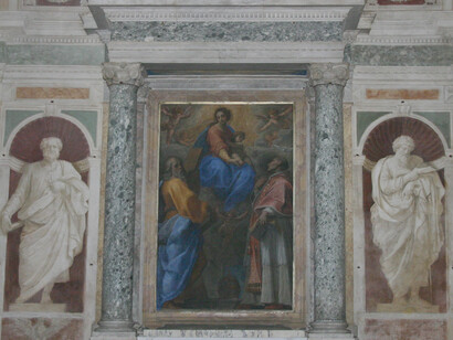 Sant’Andrea, Cristoforo Roncalli, detto il Pomarancio, La Madonna in Gloria e i Santi Andrea e Gregorio 1602, pala d’altare