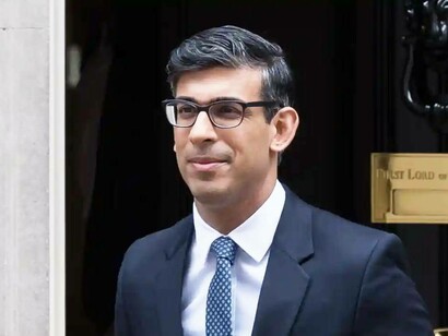 British Prime Minister Rishi Sunak posing for photos in London, UK
