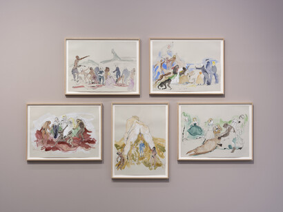 Kara Elizabeth Walker, Dispatches from A— and the Museum of half-remembered histories, ausstellungsansicht. Mit freundlicher genehmigung von Sprüth Magers