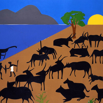 Cattle of the Sun God, Collage, 1977, Courtesy Ann and Sheldon Vogel