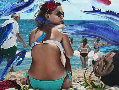 Maxwell Stevens, Beach girl (detail). Courtesy of Onetwentyeight