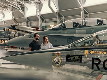 La guerre froide, vue d’exposition. Avec l’aimable autorisation d’Ingenium. Musée de l’aviation et de l’espace du Canada 
