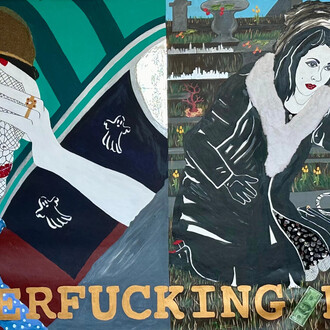 Kathe Burkhart, Motherfucking hell, 2024/2025. Courtesy of Ellen de Bruijne Projects