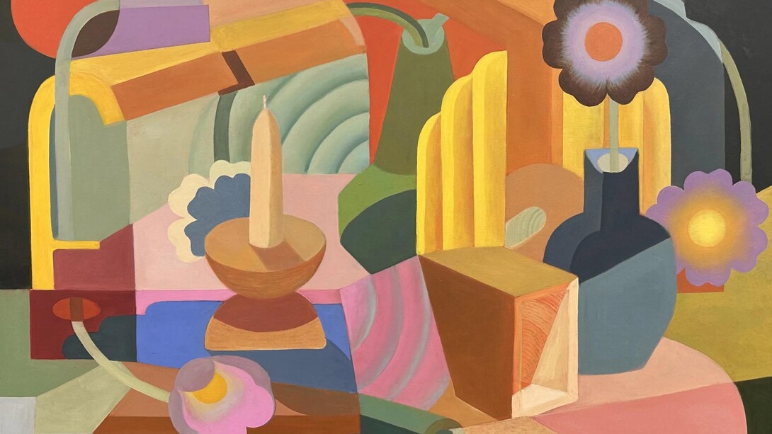 Jenny Belton, Flowers and light box (detail). Courtesy of Gormleys Fine Art