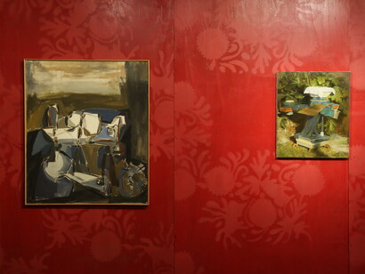 Sergio Romiti, Interno natura morta (interno-esterno), 1951 e Pierpaolo Campanini, Senza Titolo, 2010
