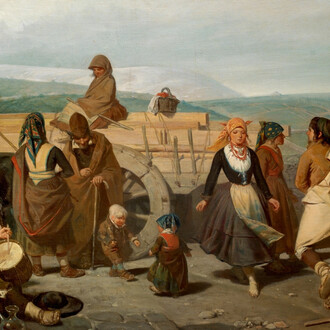 Valeriano Domínguez Bastida Bécquer, El baile. Costumbres populares de la provincia de Soria (detalle), 1866. Cortesía del Museo Nacional del Prado