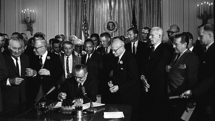 The signing of landmark civil rights legislation in the 1960s marked a pivotal moment in U.S. civil rights history, one of Ramparts Magazine's concerns