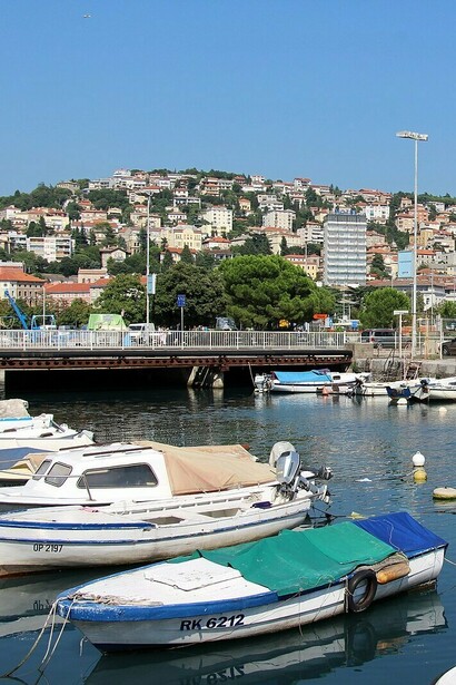 Veduta della città di FIume, ora Rijeka, Croazia
