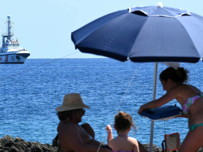 El Open Arms frente a Lampedusa