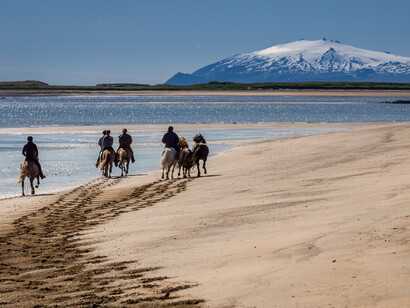 Longufjorurmar Glazcier on the Background