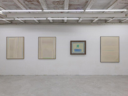 Riccardo Guarneri con Virgilio Guidi, Venezia, vista della mostra. Per gentile concessione di Galleria Michela Rizzo