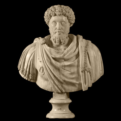 Busto de Marco Aurelio, emperador romano considerado como una de las figuras más representativas de la filosofía estoica