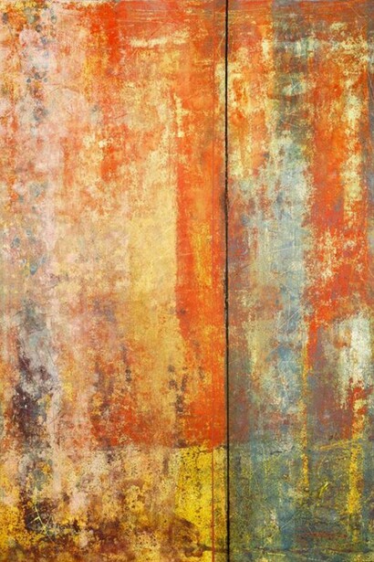 Charles Conrardy, Asciutto Arancione, Mixed Media on Canvas, 40" x 30"