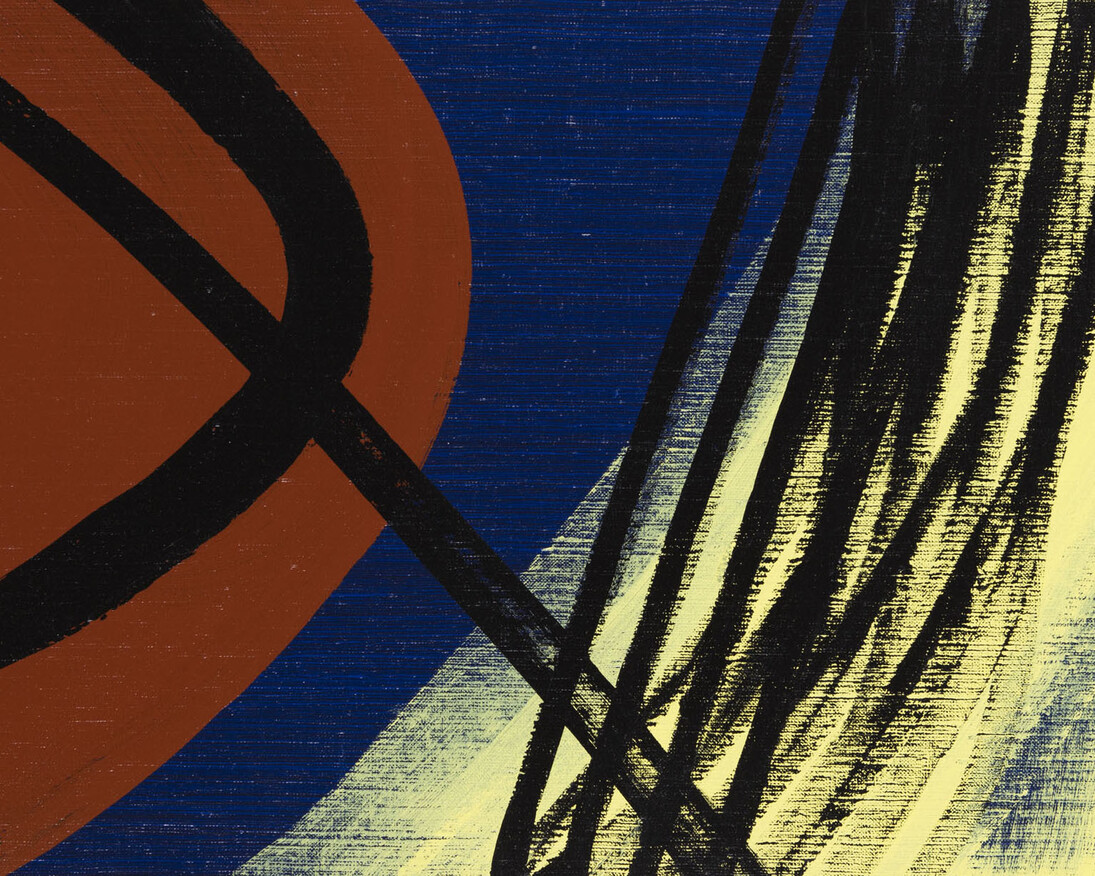 Hans Hartung, acrilico su tela, 50 x 220 cm, Collezione Fondazione Hartung-Bergman