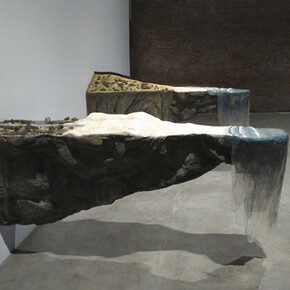 Blane de St. Croix, Two Ends, 2011, Mixed materials, each 8’ x 2.5’ x 5.5'