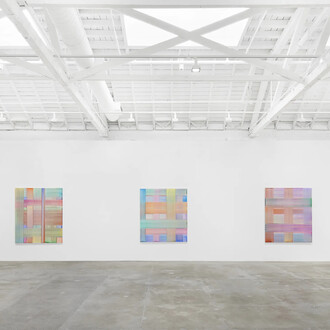 Bernard Frize, Shadows, spirits and clouds, exhibition view. Courtesy of Marian Goodman Gallery