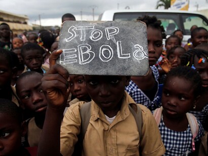 African children seeking support in the fight against Ebola