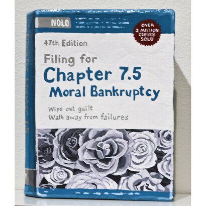 Jean Lowe, Moral Bankruptcy, enamel on papier mache. Courtesy of Robischon Gallery