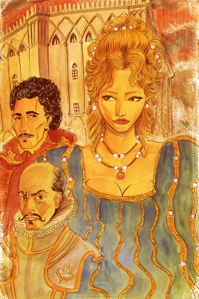 Niccolò Pizzorno – Copertina del romanzo “La dama tragica” di Luigi Natoli, “I Buoni Cugini Editori”