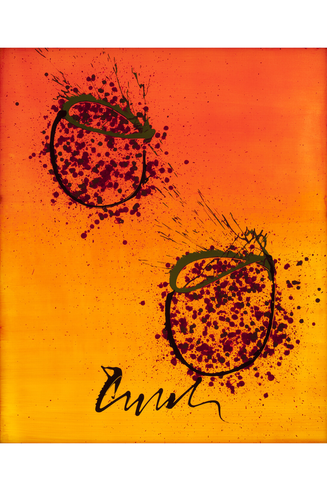 Dale Chihuly, Basket Drawing on Acrylic, 2014, 52 x 43”