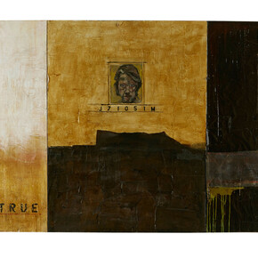 The Truth of the Iguana, 2017. 48” x 108”. Mixed Media on Canvas. Courtesy of John Mellencamp.
