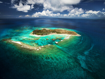 Necker Island, aerial view