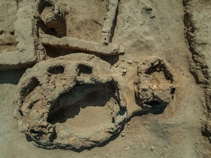 Fornaci per la produzione della ceramica accanto a muro di cinta. Per le immagini si ringrazia il Ministero degli Esteri