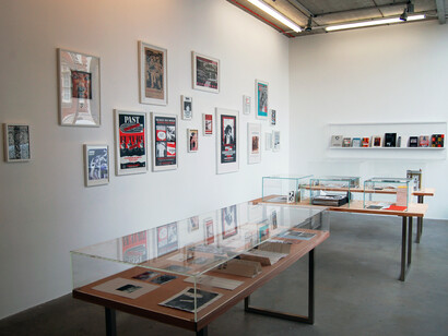 Re-Recordings: The African-Caribbean, Asian & African Art in Britain Archive, installation view, Courtesy the African-Caribbean, Asian and African Art in Britain (ACAA) Archive, Chelsea College of Arts Library, University of the Arts London, image courtesy of Chelsea space