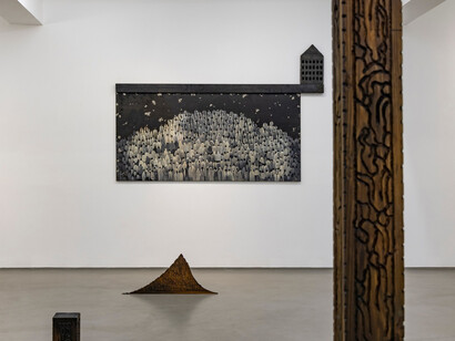 Abul Hisham, Shrines, exhibition view. Courtesy of Galerie Mirchandani + Steinruecke
