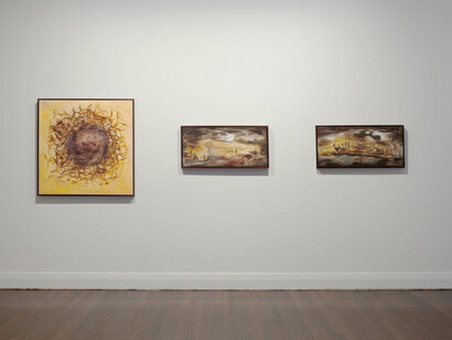 Emily Rose, What mothers carry, exhibition view. Courtesy of Goolugatup Heathcote