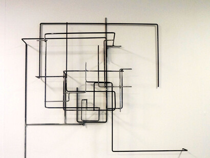  Silvina Soria. Rooting I, 2014. Steel. 100x75x11cm. Image courtesy of Rosalind Davis.