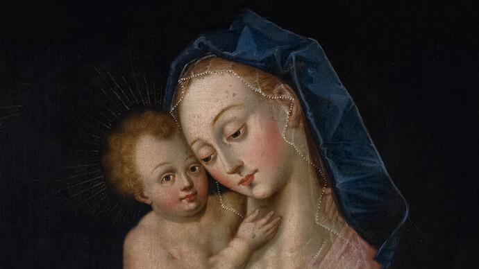 Anónimo, Virgen con niño, s. SXVI - SXVII. Cortesía del Museo Pedro de Osma