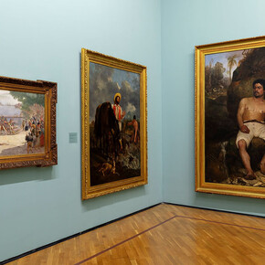 Almeida Junior, Caipiras. Das derrubadas à saudade, vista da exposição. Cortesia da Pinacoteca