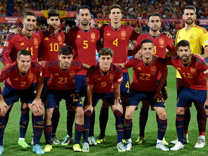 Selección de fútbol española durante su primera participación en el mundial de Catar 2022