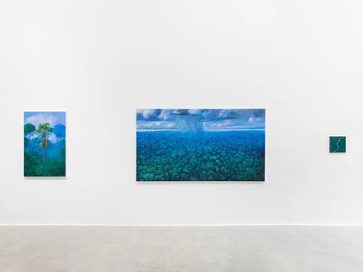 Miguel Penha Chiquitano, Água da mata, vista da exposição. Cortesia de Zipper Galeria