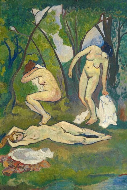 Suzanne Valadon, Tre nudi in campagna 1909 Olio su cartone, cm 61 x 50 Firmato e datato in basso a destra © Pinacothèque de Paris /Fabrice Gousset